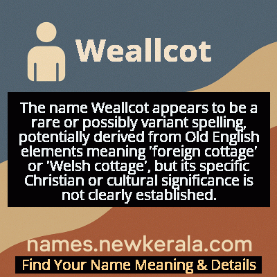 Weallcot Name Meaning and Origin