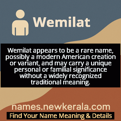Wemilat Name Meaning and Origin