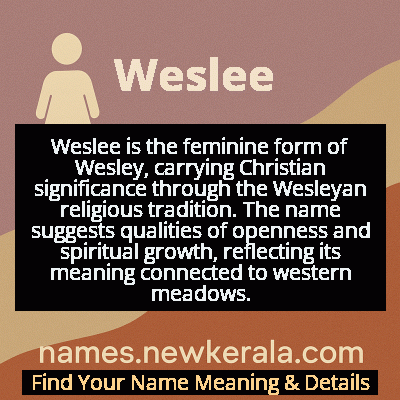 Weslee Name Meaning and Origin