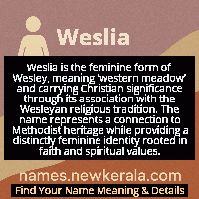 Weslia Name Meaning and Origin