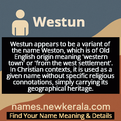 Westun Name Meaning and Origin