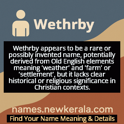 Wethrby Name Meaning and Origin
