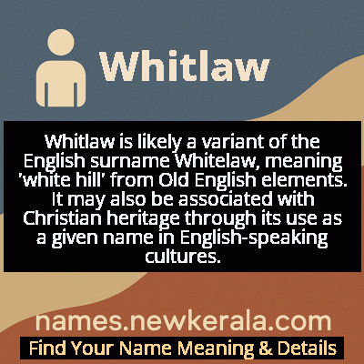 Whitlaw Name Meaning and Origin