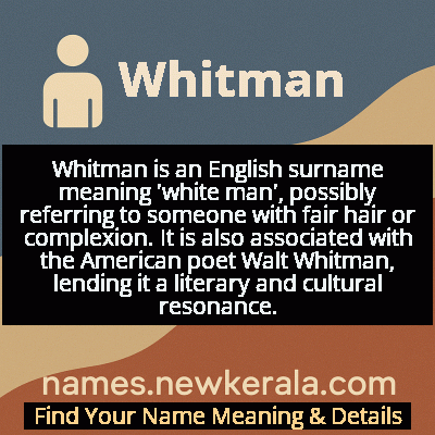 Whitman Name Meaning and Origin