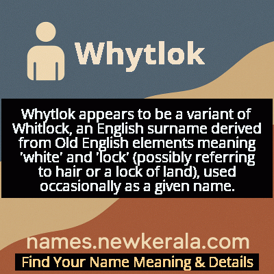Whytlok Name Meaning and Origin
