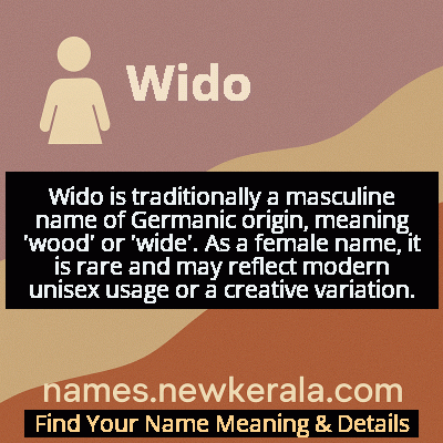 Wido Name Meaning and Origin
