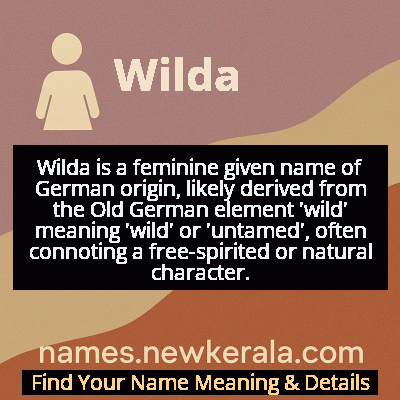 Wilda Name Meaning and Origin