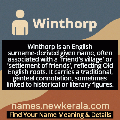 Winthorp Name Meaning and Origin