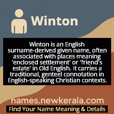 Winton Name Meaning and Origin