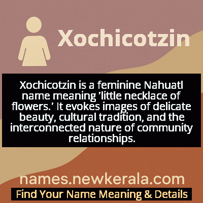Xochicotzin Name Meaning and Origin