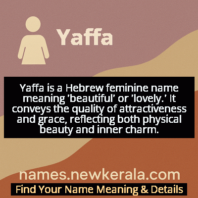 Yaffa Name Meaning and Origin