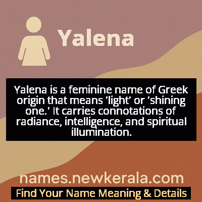 Yalena Name Meaning and Origin