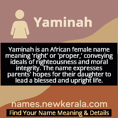 Yaminah Name Meaning and Origin