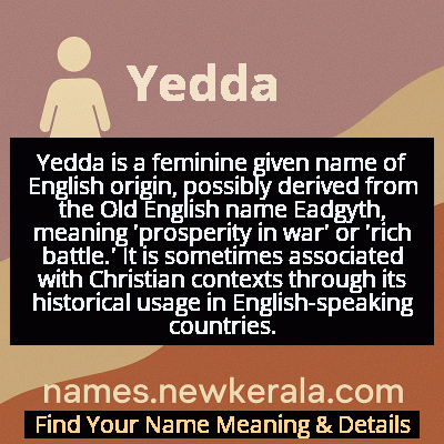 Yedda Name Meaning and Origin