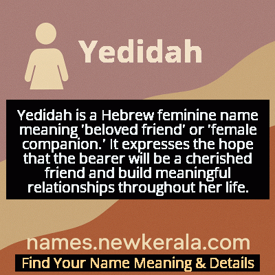 Yedidah Name Meaning and Origin