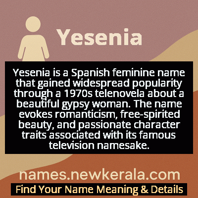 Yesenia Name Meaning and Origin