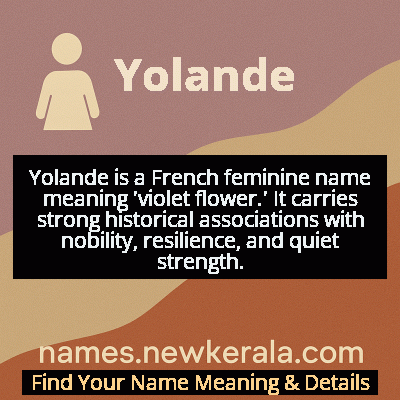 Yolande Name Meaning and Origin