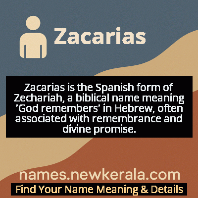 Zacarias Name Meaning and Origin