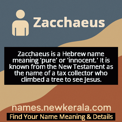 Zacchaeus Name Meaning and Origin