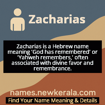 Zacharias Name Meaning and Origin