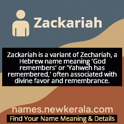 Zackariah Name Meaning and Origin