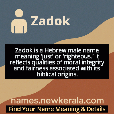Zadok Name Meaning and Origin
