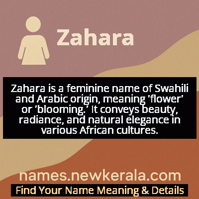 Zahara Name Meaning and Origin