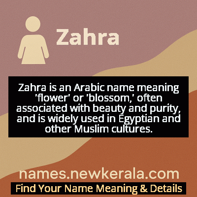 Zahra Name Meaning and Origin