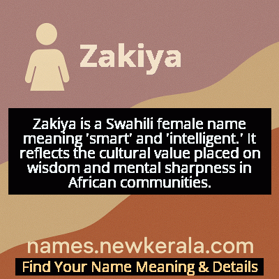 Zakiya Name Meaning and Origin