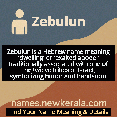 Zebulun Name Meaning and Origin