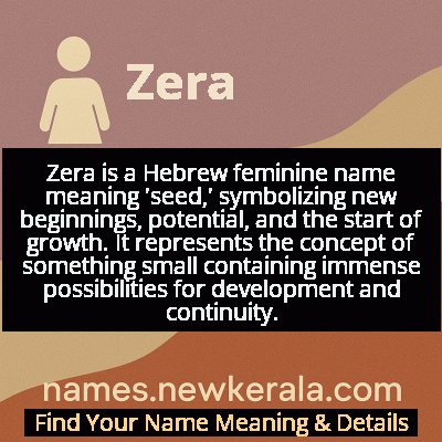 Zera Name Meaning and Origin